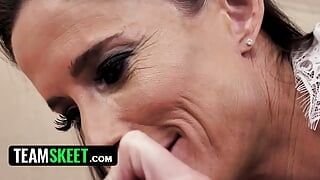 My Step-mom’s Strap-on Is My First Ever Dick – TeamSkeet