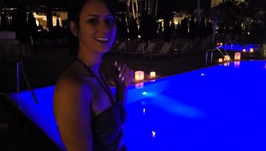 Oly the slut fucks the first one who passes in front of everyone